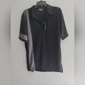 Black and Gray Polo Shirt